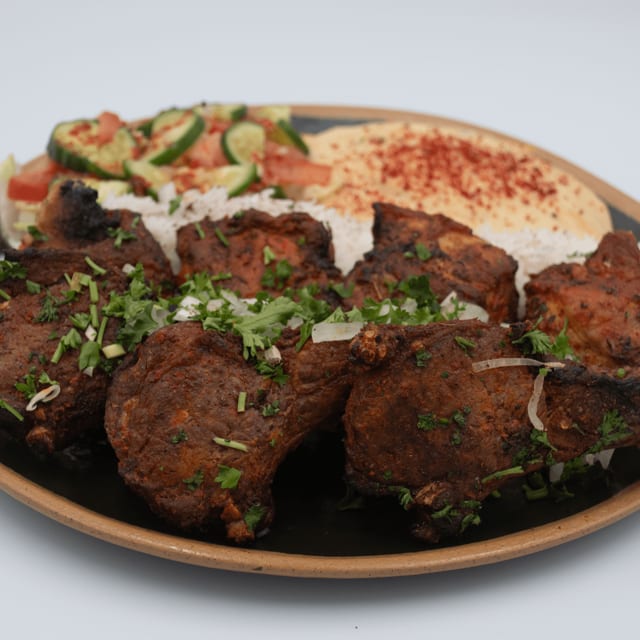 #34 Lamb Chop & Pork Shish.