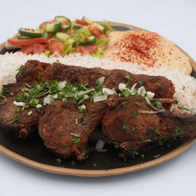 #32 Lamb Chop & Beef Shish.