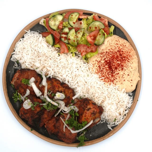#9 Pork Shish Kabob.