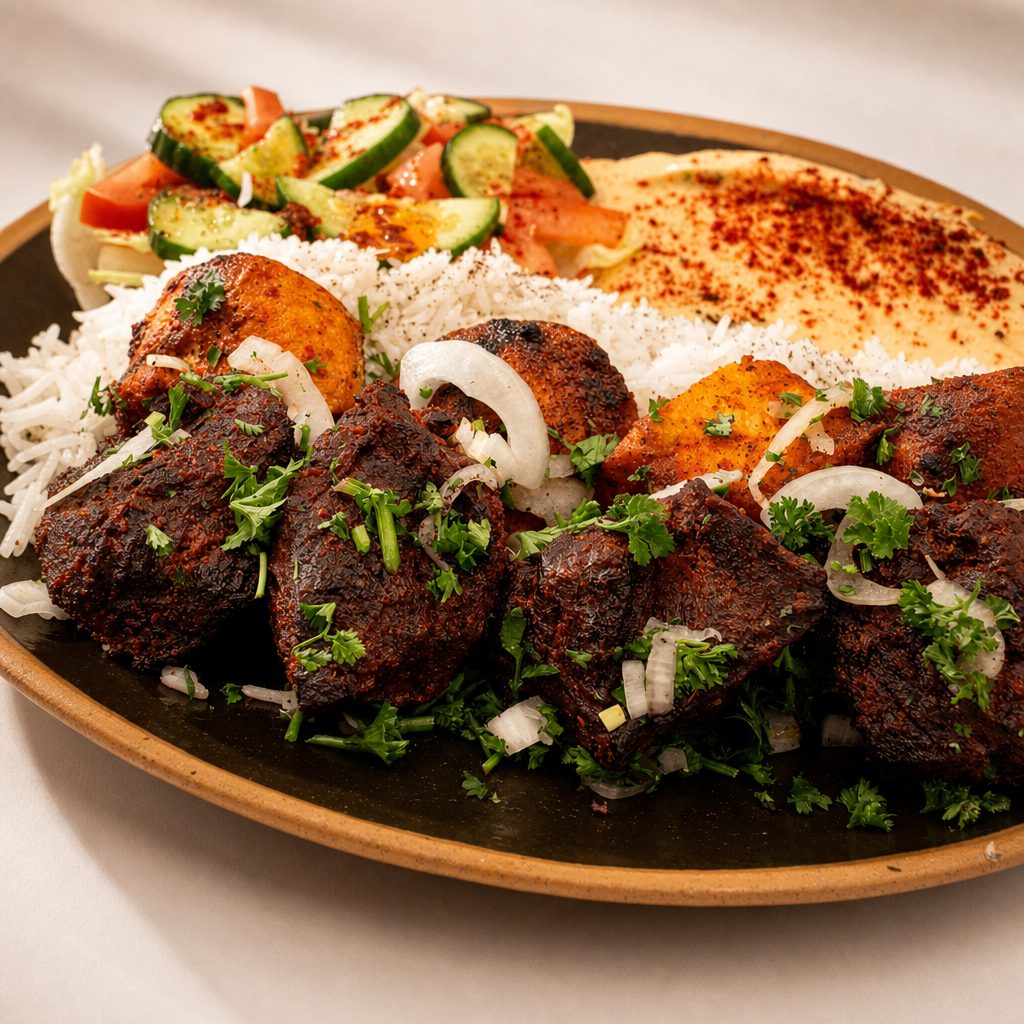 #17 Chicken Breast & Beef Shish Combo.